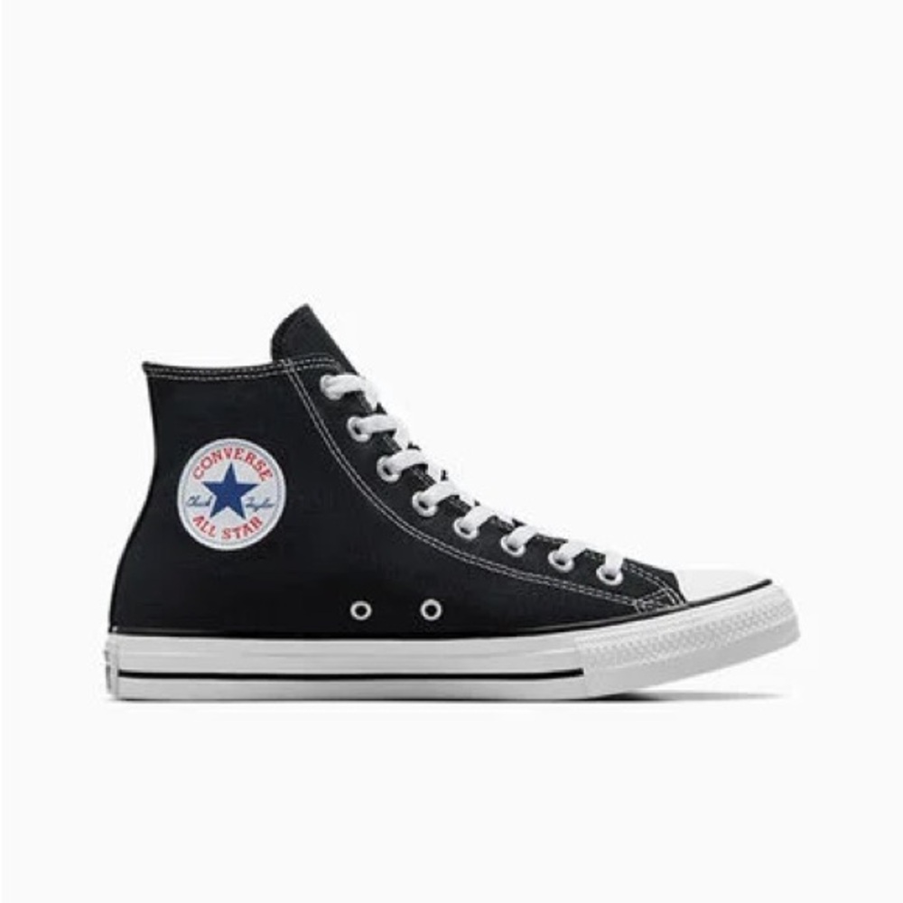 Black converse high tops size 6.5